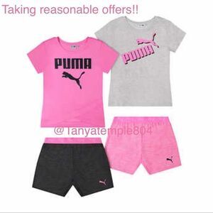 PUMA Youth 4-piece Set, Pink XS 5/6